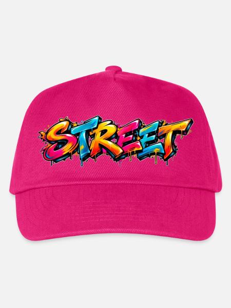 STREET Graffiti Tag: Old School Street Art Feuer! - Kinder Basecap - Fuchsia