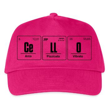 Cello als chemisches Element für Cellisten - Kinder Basecap - Fuchsia - Vorne