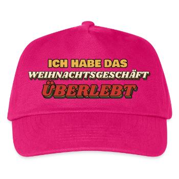 Weihnachtsgeschäft überlebt - Einzelhandel - Kinder Basecap - Fuchsia - Vorne