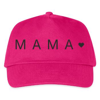 Mama mit Herz – Minimalistisches Textdesign - Kinder Basecap - Fuchsia - Vorne