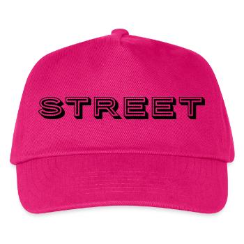 Straße - Kinder Basecap - Fuchsia - Vorne