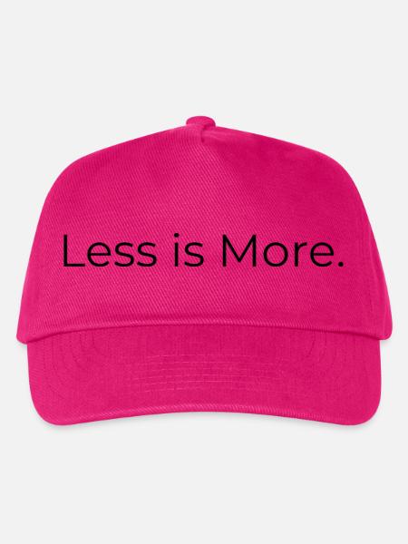 Less Is More – Minimalistisches T‑Shirt - Kinder Basecap - Fuchsia