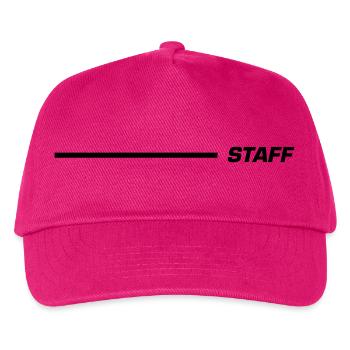 Staff Schriftzug Linie Schwarz - Kinder Basecap - Fuchsia - Vorne