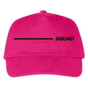 Squad Schriftzug Linie Schwarz - Kinder Basecap - Fuchsia - Vorne