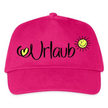 Urlaub in der Sonne - Kinder Basecap - Fuchsia - Vorne