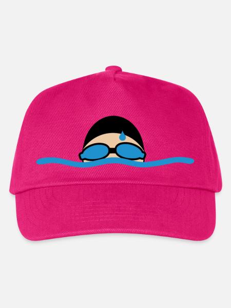 schwimmen - Kinder Basecap - Fuchsia