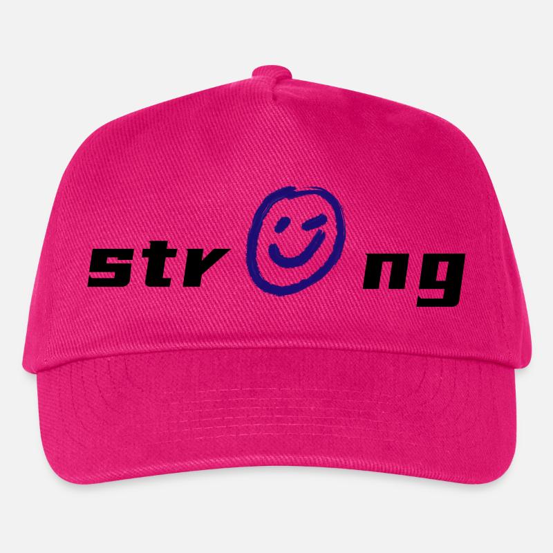 Lebendige -Grafik auf Textil - Kinder Basecap - Fuchsia