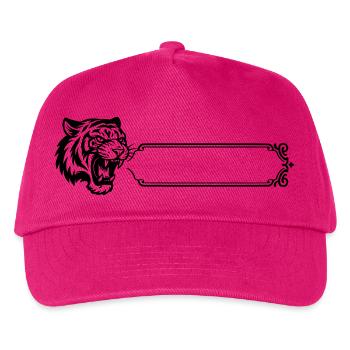 Tiger - Surname, First Name - Kids’ Baseball Cap - fuchsia - Front