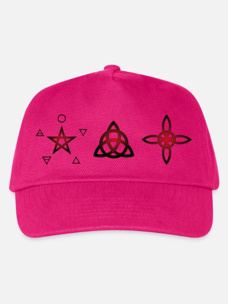 Wicca-Symbole – Mystische Kunst - Kinder Basecap - Fuchsia