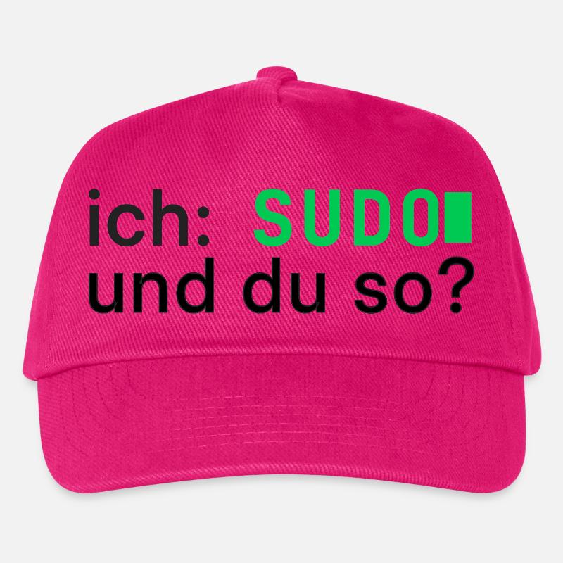 ich: SUDO und du so? Linux Programmierer - dunkel - Kinder Basecap - Fuchsia