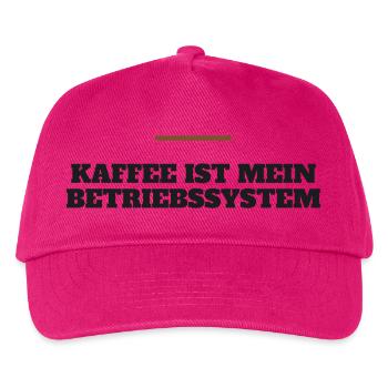 Kaffee ist mein Betriebssystem - Kinder Basecap - Fuchsia - Vorne