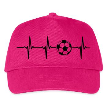 My heart beats for football - Kids’ Baseball Cap - fuchsia - Front