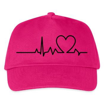 Heart Life Line - Kids’ Baseball Cap - fuchsia - Front