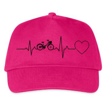 Bicycle Heartbeat Heartbeat - Kids’ Baseball Cap - fuchsia - Front