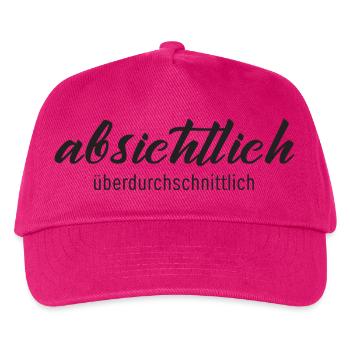 Absichtlich überdurchschnittlich – Humor Statement - Kinder Basecap - Fuchsia - Vorne