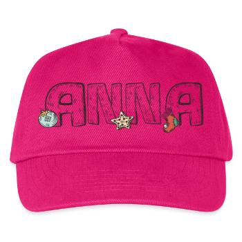 Anna Weihnachten  - Kinder Basecap - Fuchsia - Vorne