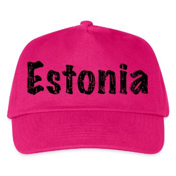 Estonia - Kinder Basecap - Fuchsia - Vorne