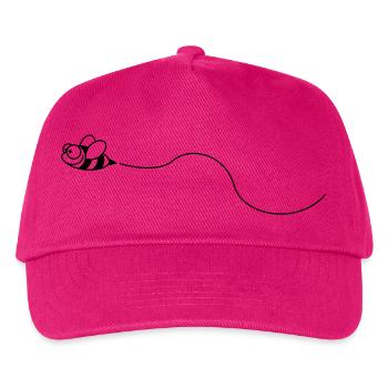 biene_1c - Kinder Basecap - Fuchsia - Vorne