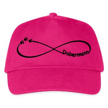 Doberman infinity infinity dog paw - Kids’ Baseball Cap - fuchsia - Front