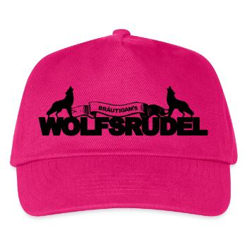 Bräutigam Wolfsrudel Junggesellenabschied Geschenk - Kinder Basecap - Fuchsia - Vorne