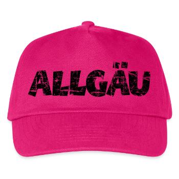 Allgäu (Vintage/Schwarz) - Kinder Basecap - Fuchsia - Vorne