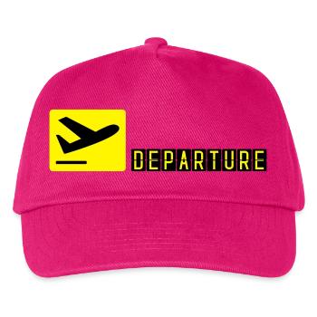 Flugzeug beim Starten - Kinder Basecap - Fuchsia - Vorne