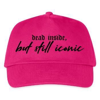 Dead Inside, Still Iconic – Dark & Stylish - Kinder Basecap - Fuchsia - Vorne