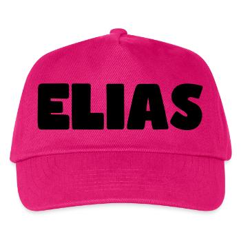 Elias Name - Kinder Basecap - Fuchsia - Vorne