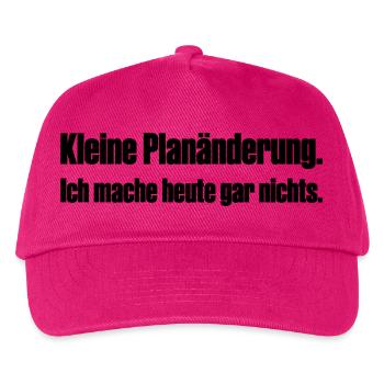 Planaenderung - Kinder Basecap - Fuchsia - Vorne