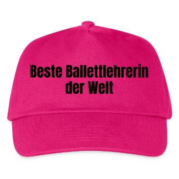 Beste Ballettlehrerin der Welt Ballett Geschenk - Kinder Basecap - Fuchsia - Vorne