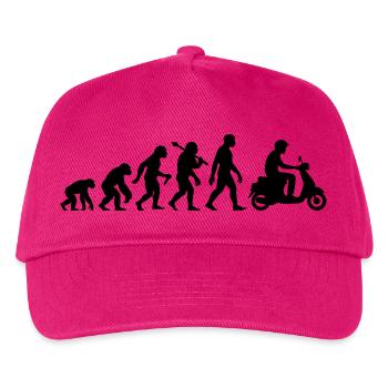 Roller Evolution - Mofa Moped Scooter Fahren - Kinder Basecap - Fuchsia - Vorne
