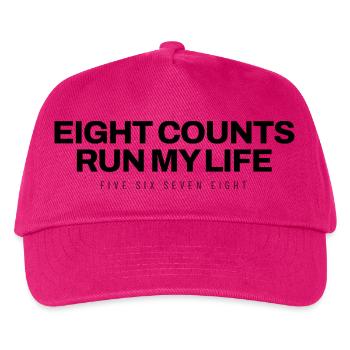 Aerobic - Eight Counts Run My Life - Fitness - Kinder Basecap - Fuchsia - Vorne