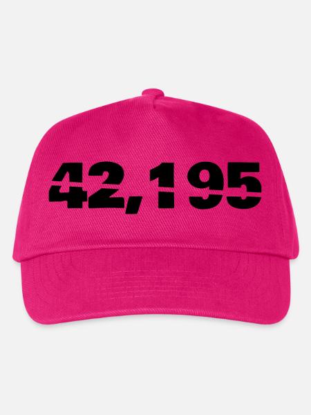 Marathon - 42,195 - Kinder Basecap - Fuchsia