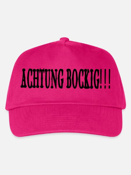 Achtung Bockig!!! Vektor - Kinder Basecap - Fuchsia