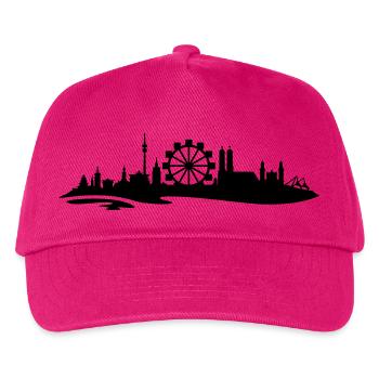 Skyline München Riesenrad 3 - Kinder Basecap - Fuchsia - Vorne