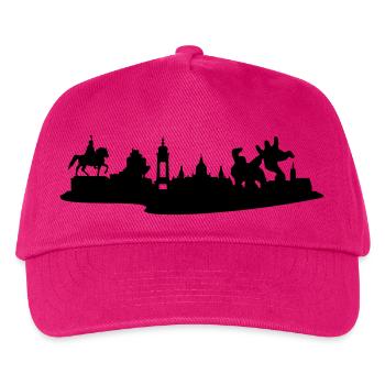 Hannover // Skyline // Silhouette // Skylineshirt - Kinder Basecap - Fuchsia - Vorne