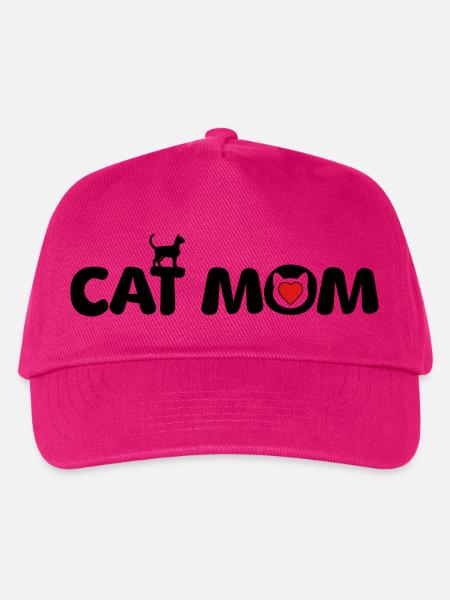 Katzen Mama Mietz Kater Katze Haustier Katzenliebe - Kinder Basecap - Fuchsia