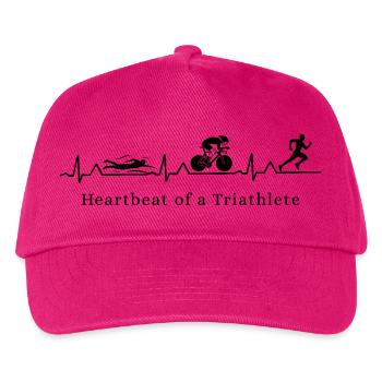 Heartbeat of a Triathlete - Kids’ Baseball Cap - fuchsia - Front