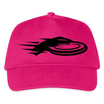 Wurfscheibe Flug Schwarz Symbol - Kinder Basecap - Fuchsia - Vorne
