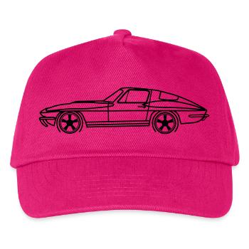 C2 Line Silhouette – Retro Muscle Art - Kinder Basecap - Fuchsia - Vorne