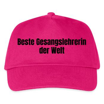 Beste Gesangslehrerin der Welt Gesang Geschenk - Kinder Basecap - Fuchsia - Vorne