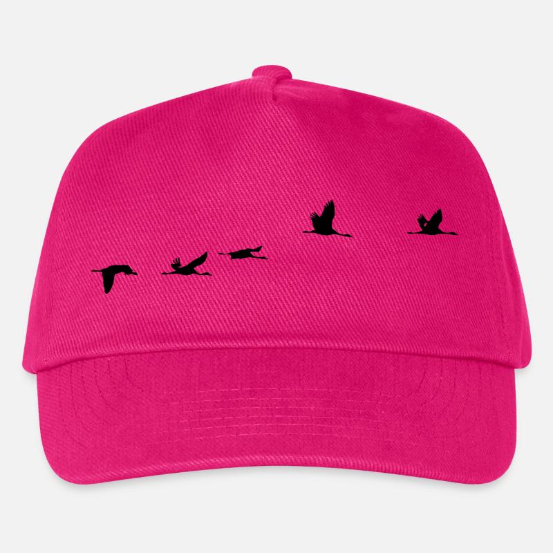 Zugvögel Kranich Vogel - Kinder Basecap - Fuchsia