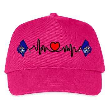 Herzfrequenz-Cardio für Michigan - Kinder Basecap - Fuchsia - Vorne
