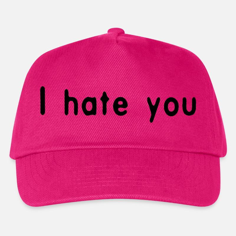 I hate you Black by Falsches Design - Kinder Basecap - Fuchsia