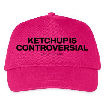 Hot Dog - Ketchup Is Controversial - Grillen - Kinder Basecap - Fuchsia - Vorne