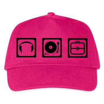 DJ Tools DJ Headphones Turntables Turntable case - Kids’ Baseball Cap - fuchsia - Front