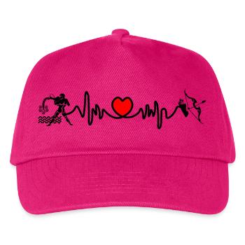 Herzfrequenz Cardio Wassermann Schütze - Kinder Basecap - Fuchsia - Vorne
