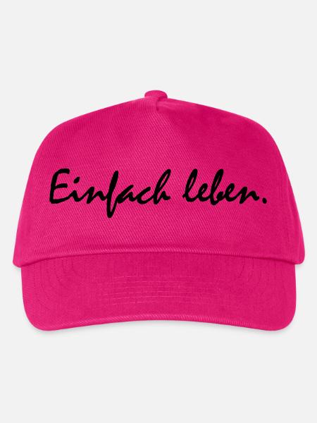 Einfach leben! - Kinder Basecap - Fuchsia