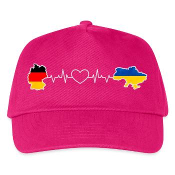 Heartbeat of Germany and Ukraine - Kids’ Baseball Cap - fuchsia - Front