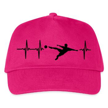 MY HEART BEATS FOR FOOTBALL! - Kids’ Baseball Cap - fuchsia - Front